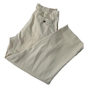 JOSEPH & FEISS Mens Tan SILK Pleated Dress/Casual Slacks Pants Sz 34/29 Vacation